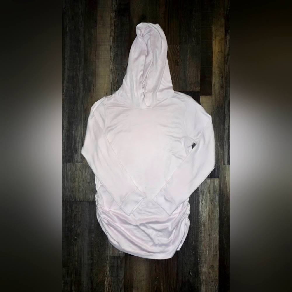 Love Maternity Women's White Hoodie Sweatshirt